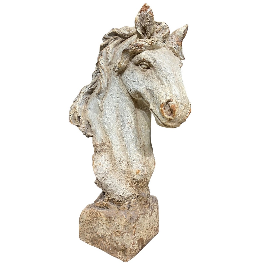 VINTAGE HORSE HEAD - ANTIQUE MARBLE