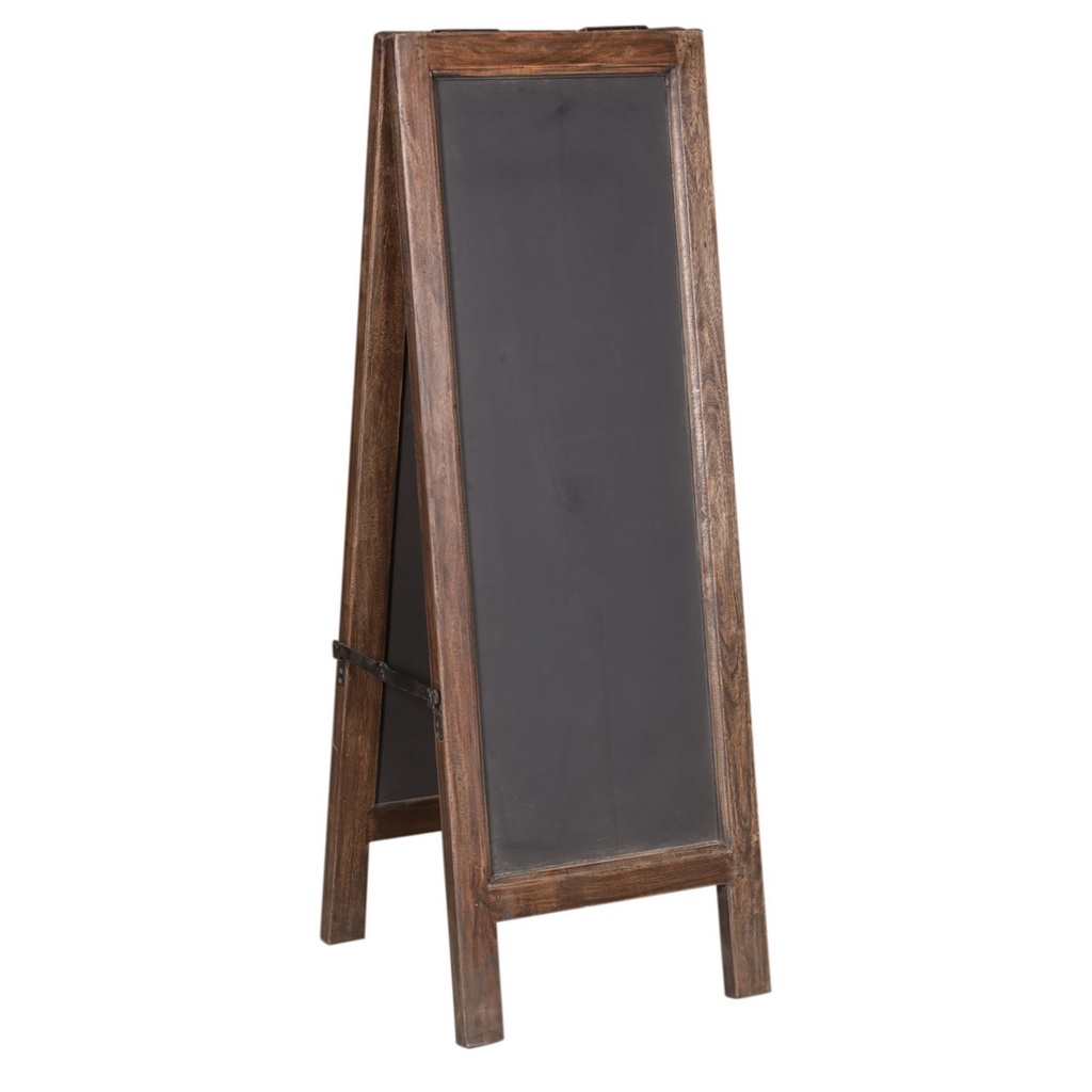 HEIRLOOM SOLID TEAK DOUBLE SIDED BLACK BOARD