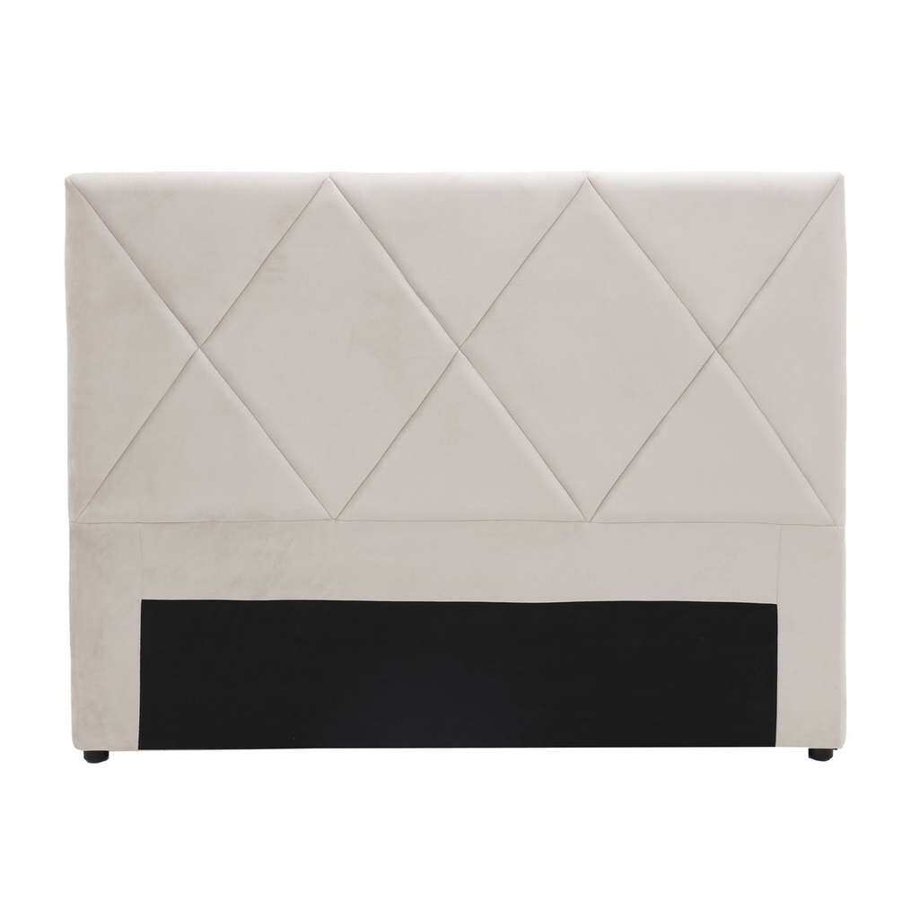METRO DIAMOND STITCHED DOUBLE/QUEEN HEADBOARD - VELVET TAUPE