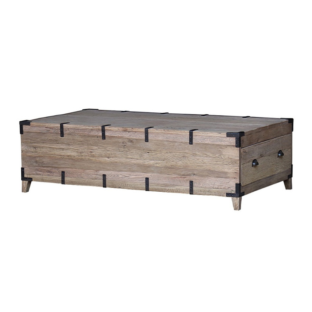RECLAIMED OAK TRUNK COFFEE TABLE - RECLAIMED NATURAL OAK