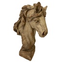 HORSE HEAD - INDOOR & OUTDOOR - ANTIQUE MARBLE MAGNESIA COMPOSITE