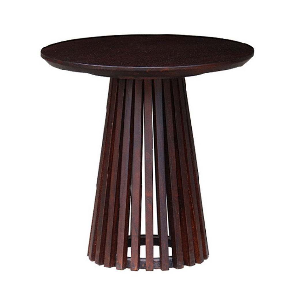 OAK SIDE TABLE ANTIQUE WALNUT - OAK