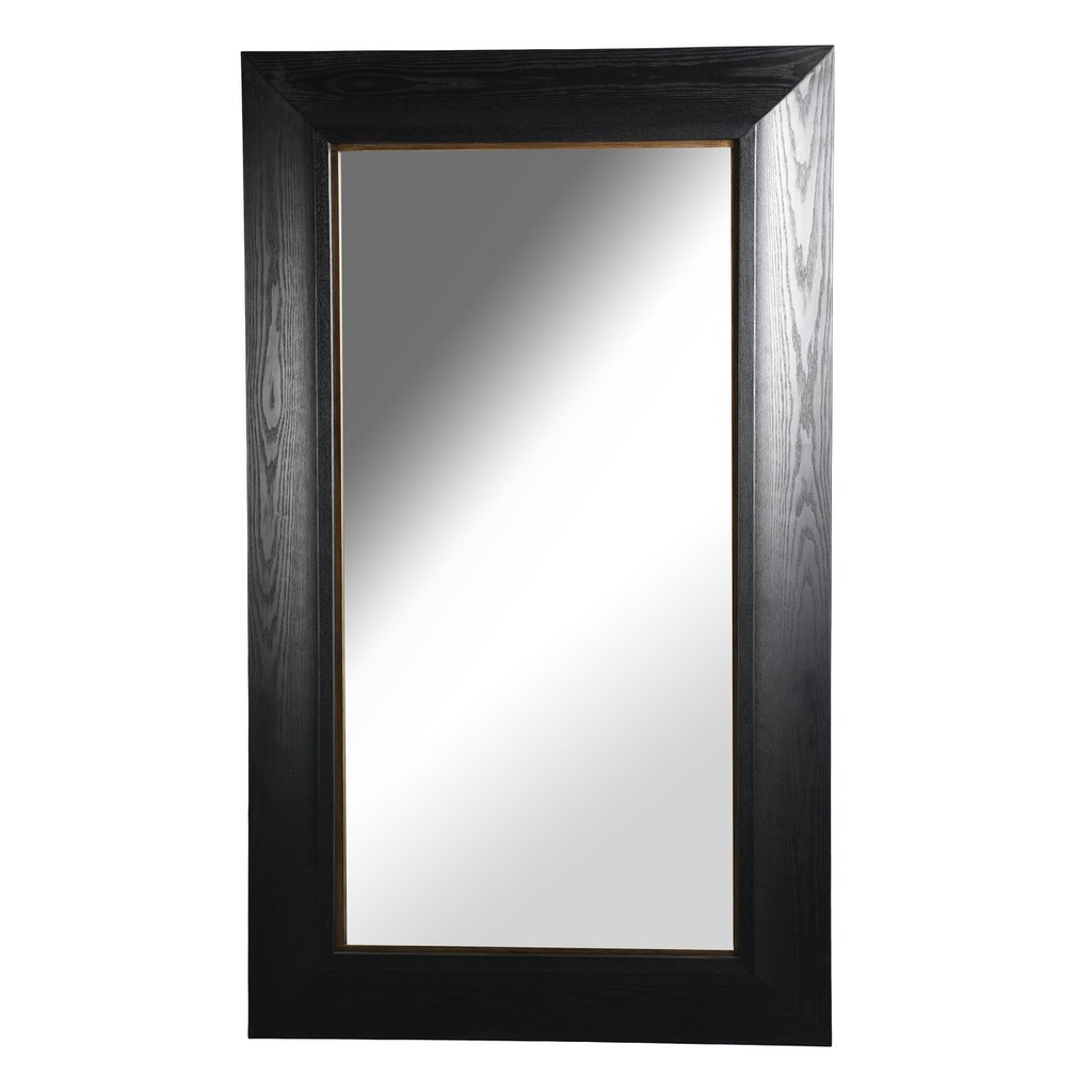 BLACK OAK RECTANGLE WALL MIRROR - OAK VENEER/MDF