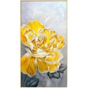 HAND PAINTED FLOWER PAINTING - GOLD FRAME