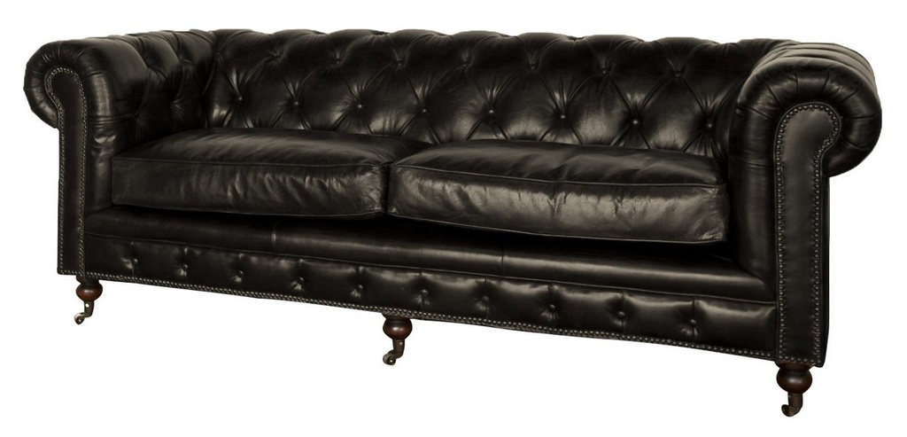 HAMPTON COURT 3 SEATER BELON BLACK