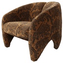 HUNTRESS ACCENT CHAIR - CHENILLE FABRIC - TIGER / BROWN