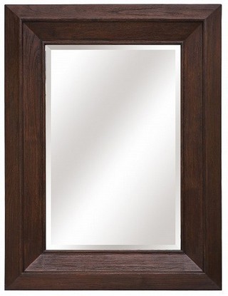 SOLID WOOD BEVELLED MIRROR DARK OAK