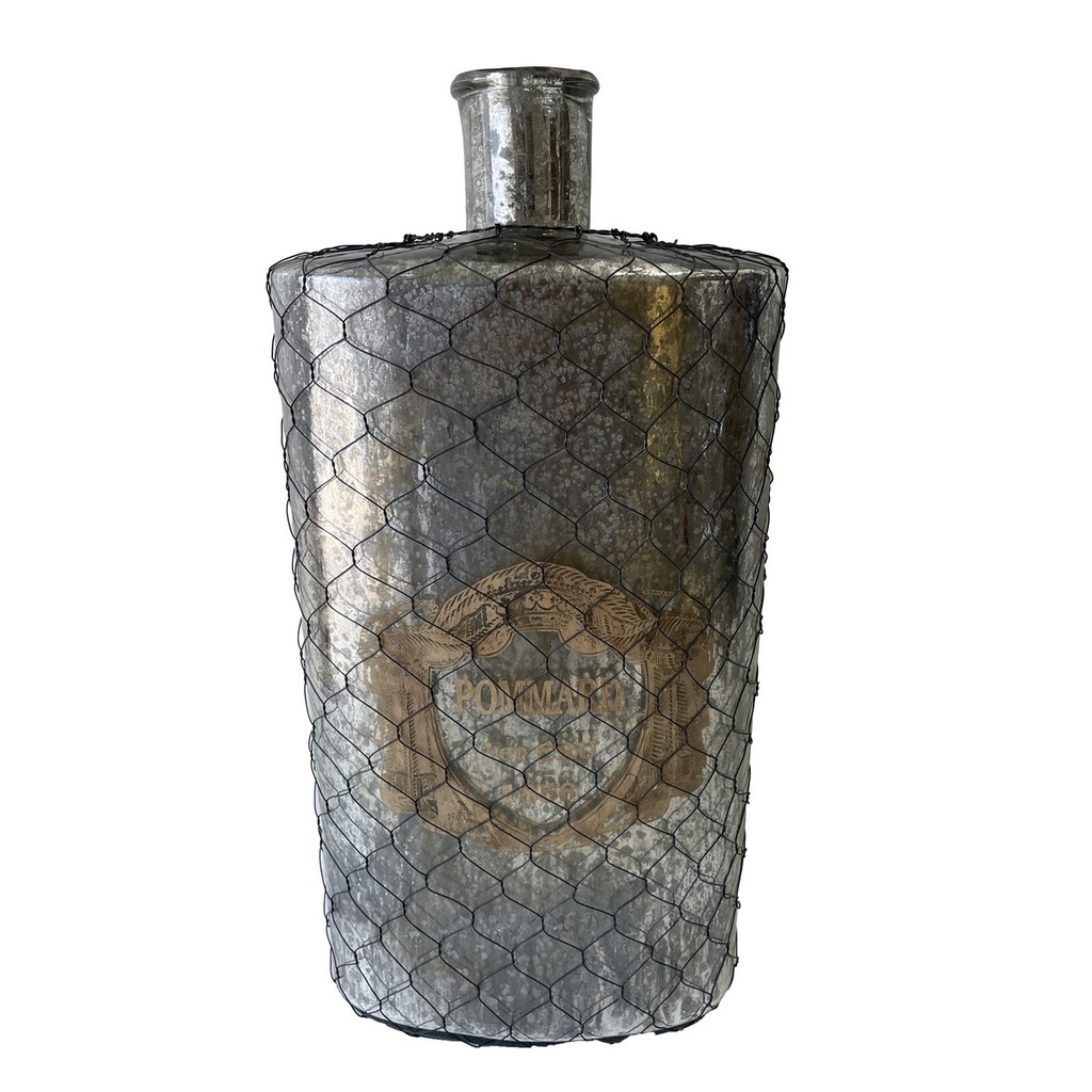 FRENCH CHATEAU ANTIQUE BOTTLE - RUSTIC ANTIQUE SILVER