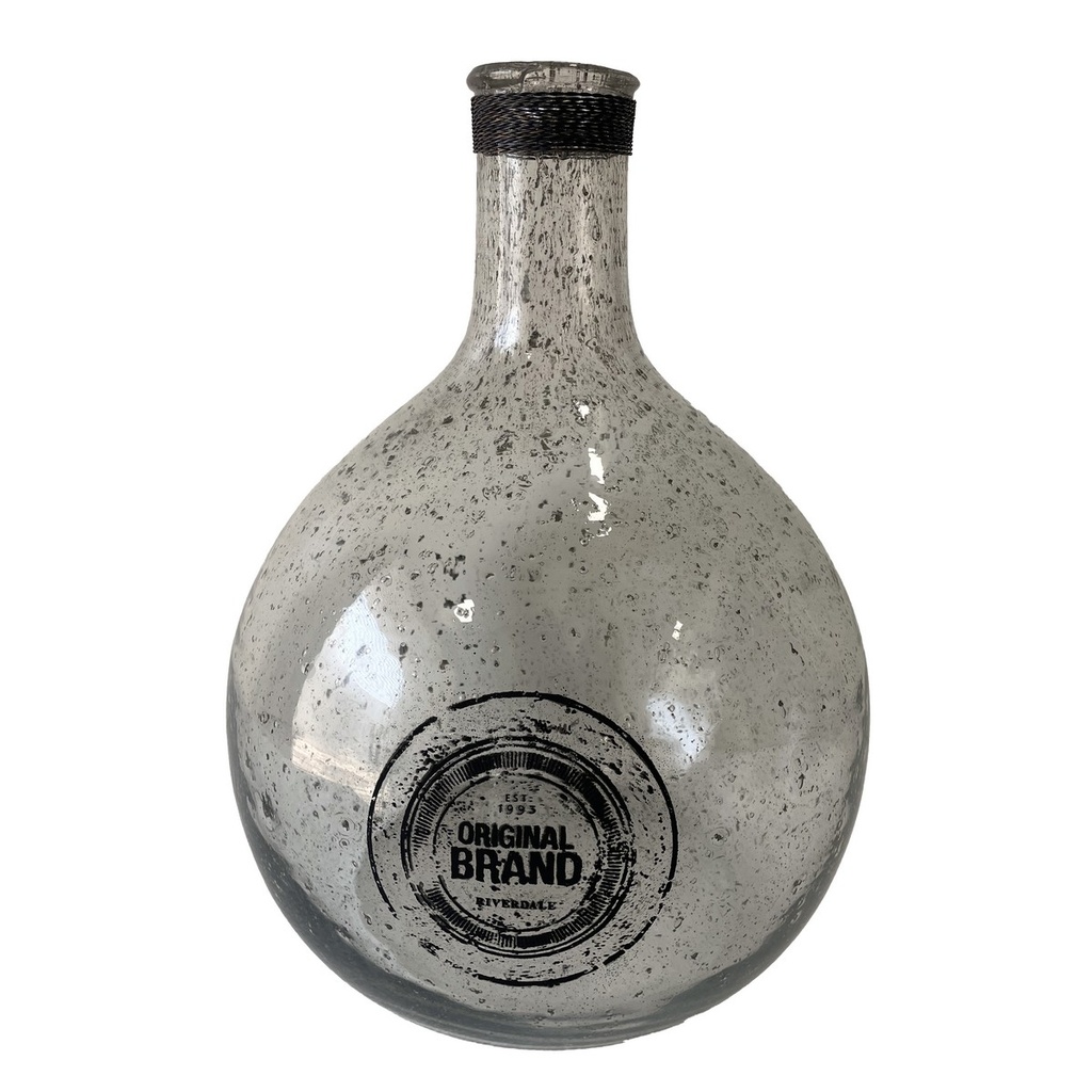 GLASS ANTIQUE NAVAL VASE - DUST BUBBLE