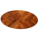 BLACKFOOT STAR OVAL DINING TABLE WITH CENTRE CROSS LEGS - WALNUT