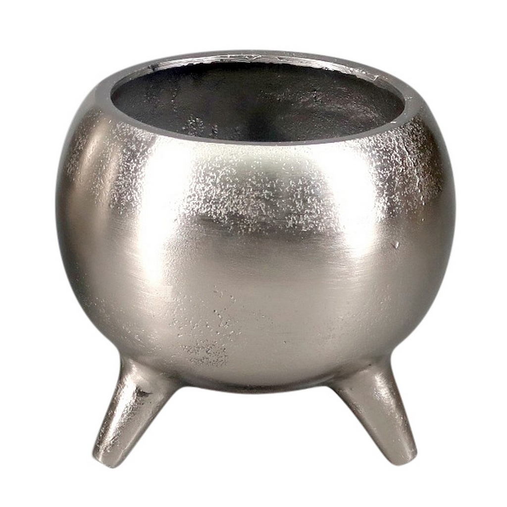 ALU POT ON 3 LEGS (S) - SILVER