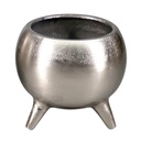 ALU POT ON 3 LEGS (S) - SILVER