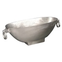 ALU OVAL HANDLE BOWL (L) - SILVER