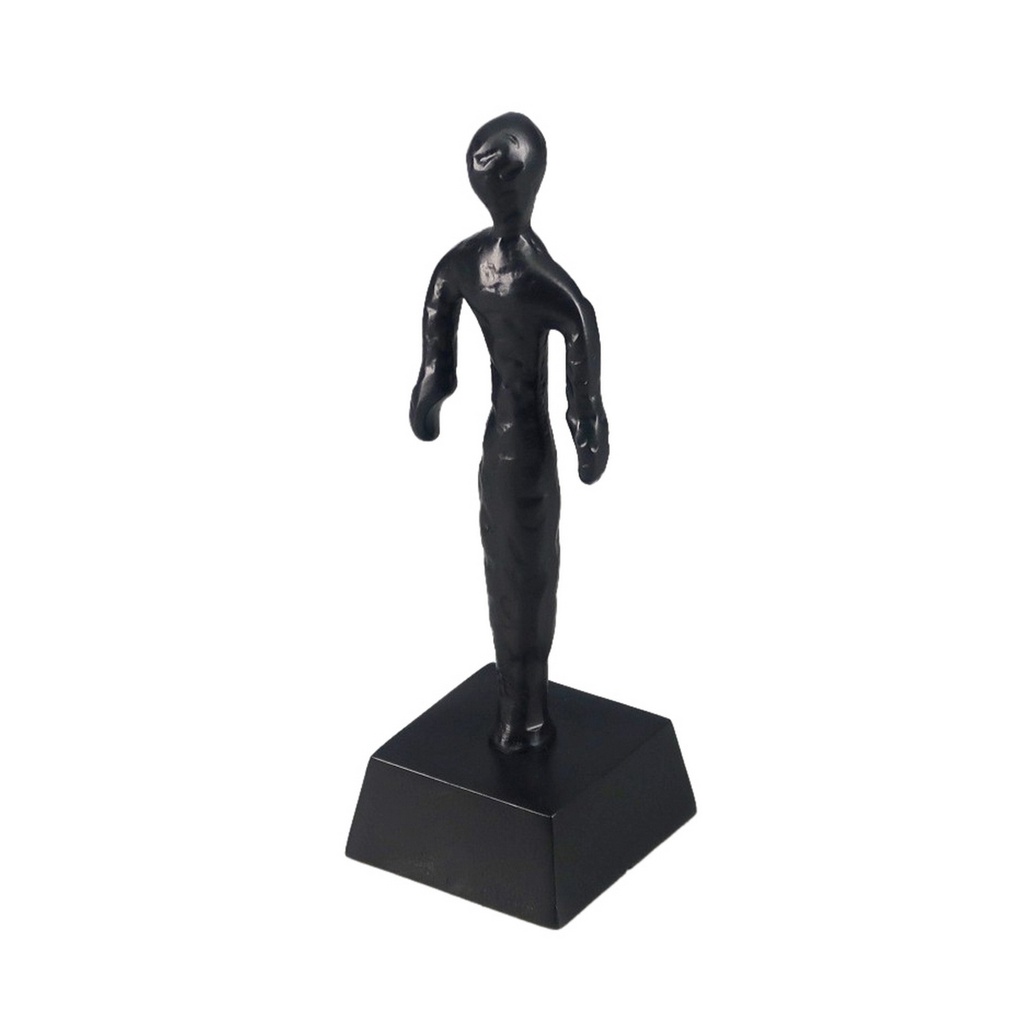 ALU TWO ARMS SMALL DECO SCULPTURE - BLACK