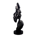 ALU SILENCE SCULPTURE ON BLACK MDF BASE - BLACK