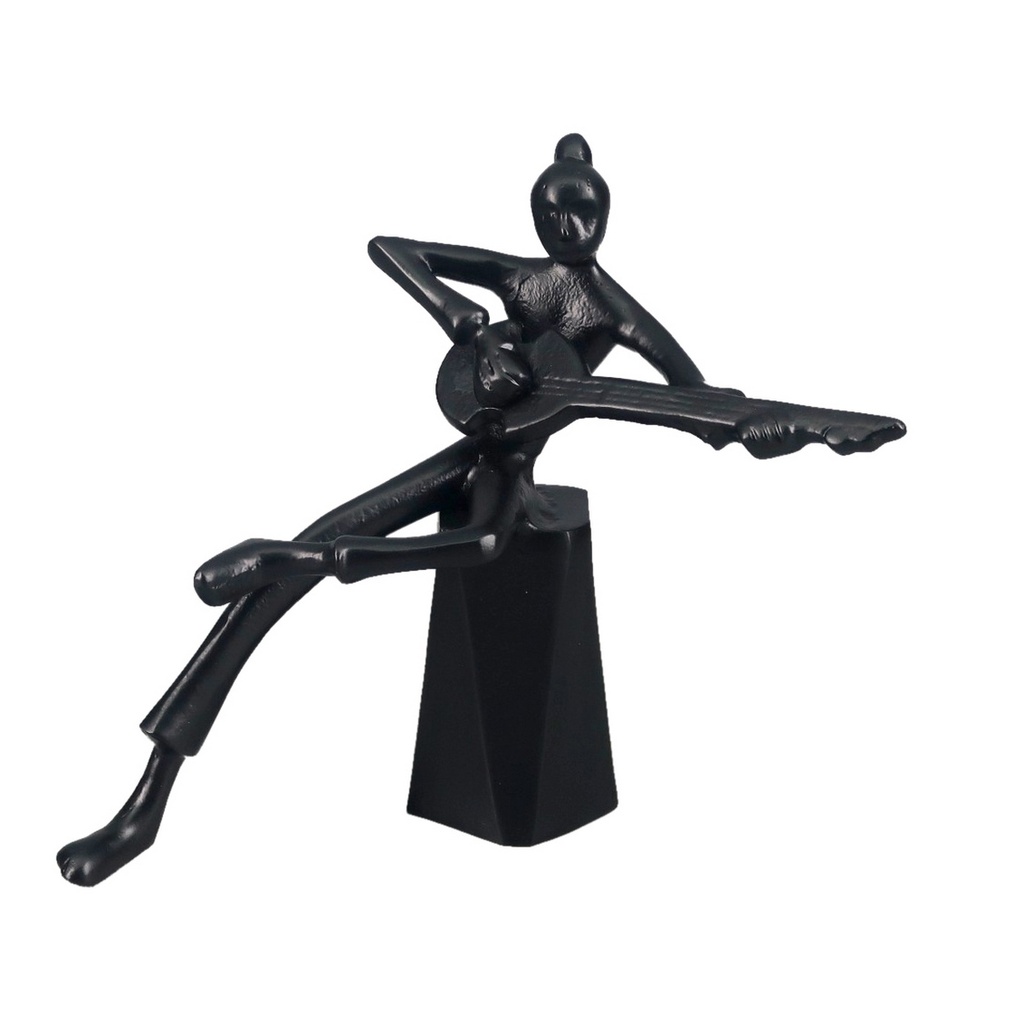 ALU MUSICIAN SCULPTURE - BLACK