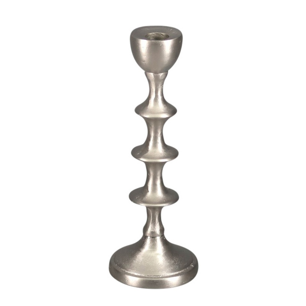 ALU TIERED CANDLE HOLDER (S) - SILVER