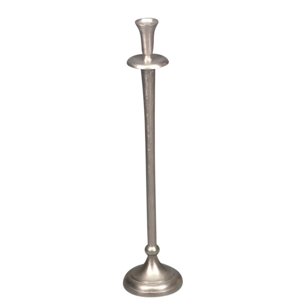 ALU ROUND CANDLE HOLDER (S) - SILVER