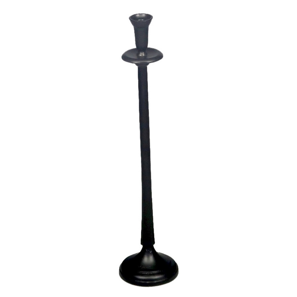 ALU ROUND CANDLE HOLDER (S) - BLACK