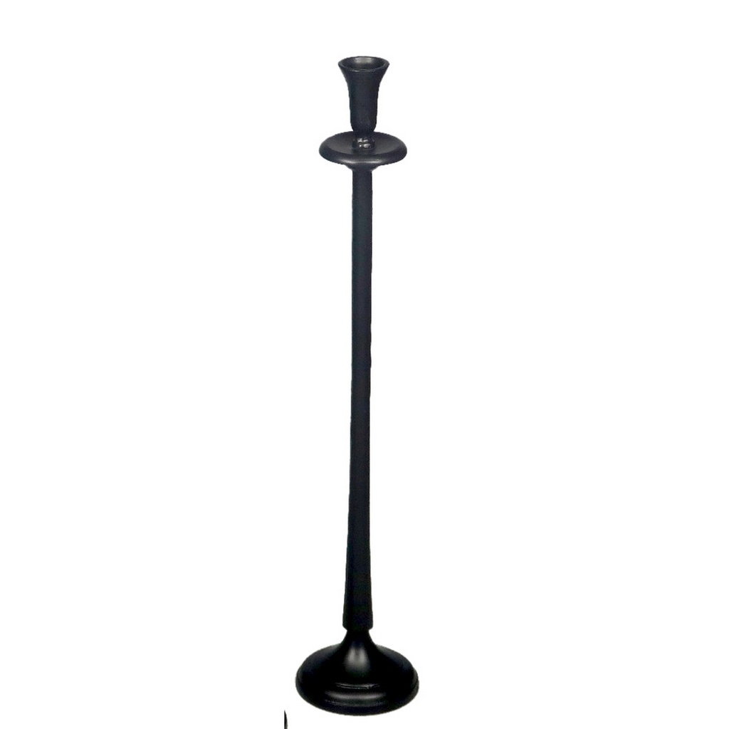 ALU ROUND CANDLE HOLDER (M) - BLACK