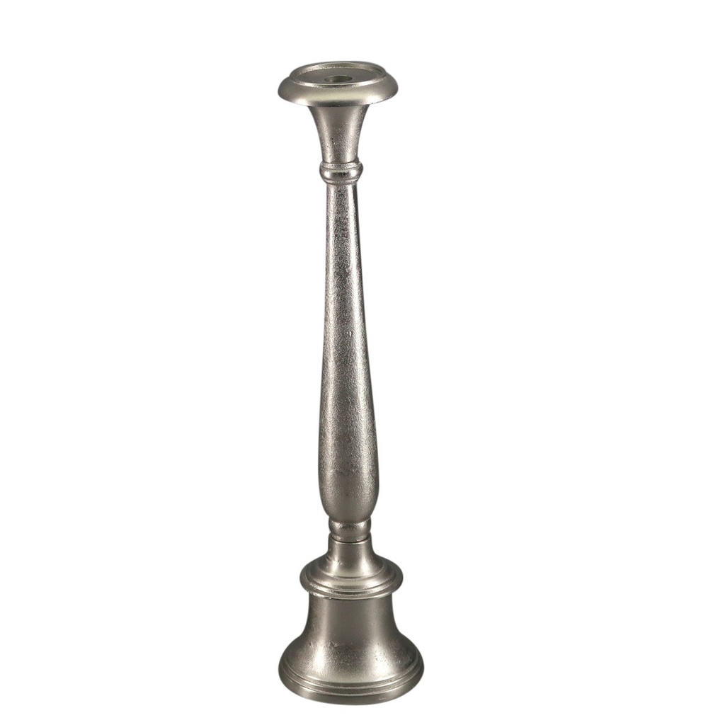 ALU ROUND BASE TALL PILLAR HOLDER (S) - SILVER