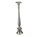 ALU ROUND BASE TALL PILLAR HOLDER (L) - SILVER