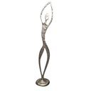 ALU XL FIGURINE DECO ARMS UPWARDS - SILVER