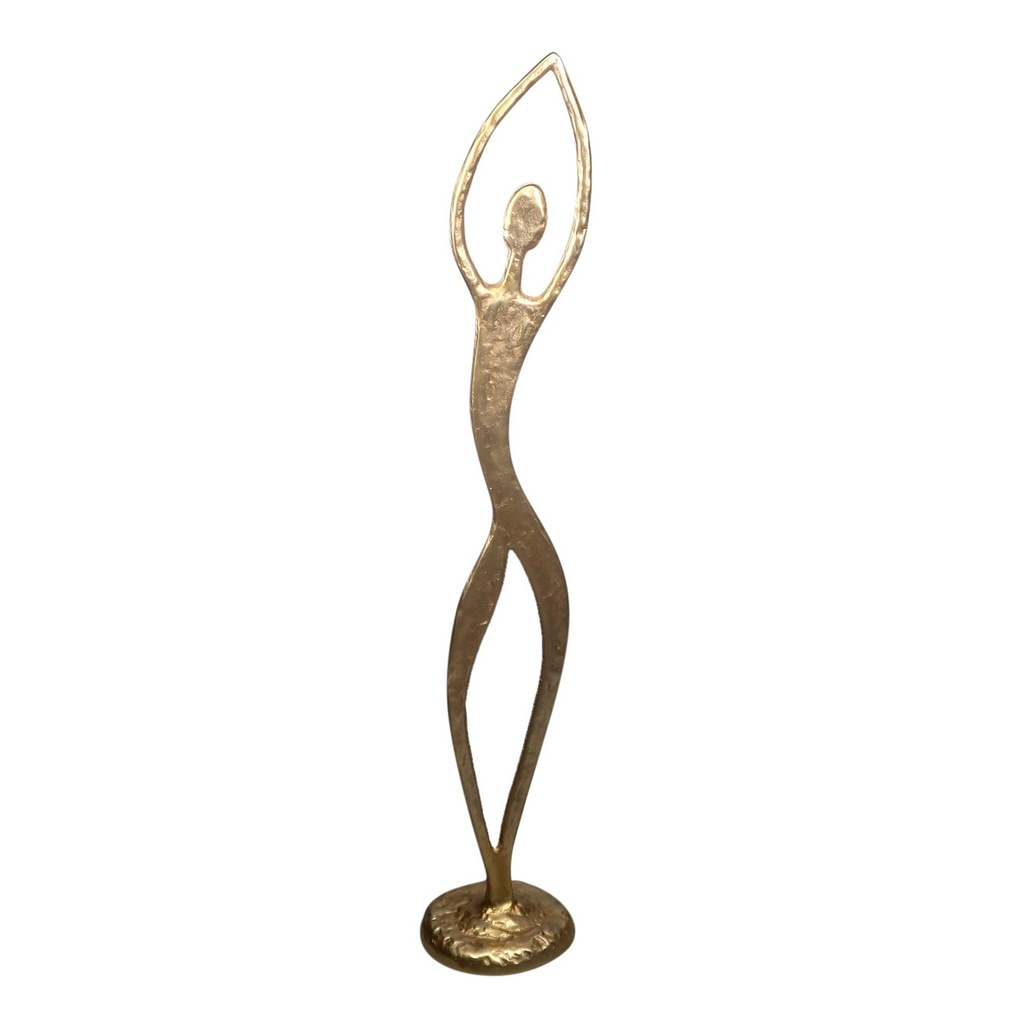ALU XL FIGURINE DECO ARMS UPWARDS - GOLD