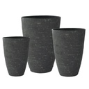 ATHENA STONE LITE PLANTER SET/3 - ASH STONE