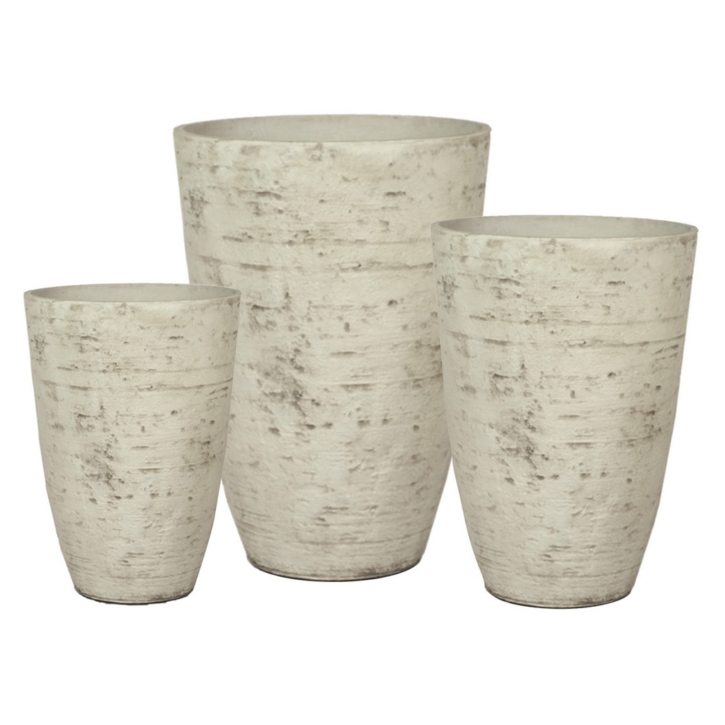 ATHENA STONE LITE PLANTER SET/3 - COUNTRY WHITE
