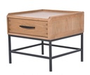SIDE TABLE / BEDSIDE - OAK/METAL