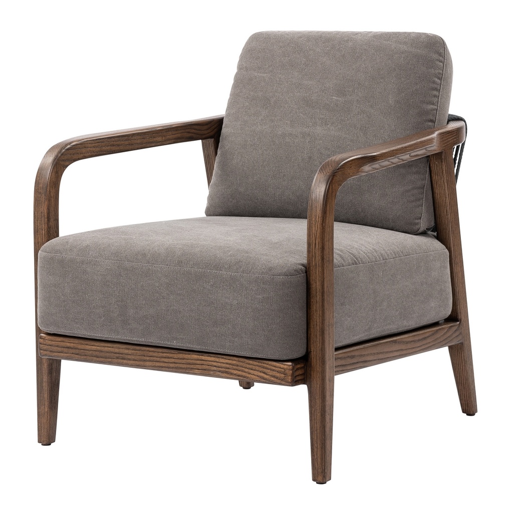 ASHLY ACCENT CHAIR - ASH/ROPE/FABRIC