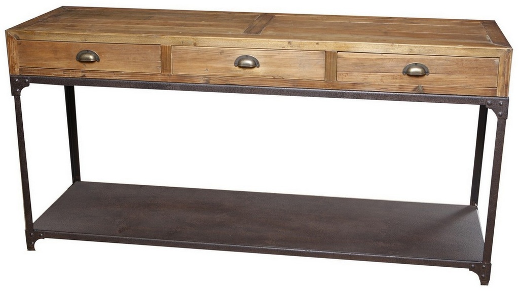 CONSOLE TABLE METAL SHELF