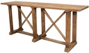 DOUBLE X CONSOLE TABLE - RECLAIMED OAK TOP / OLD PINE