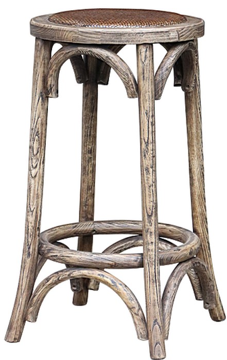 BARSTOOL NATURAL ELM WOOD