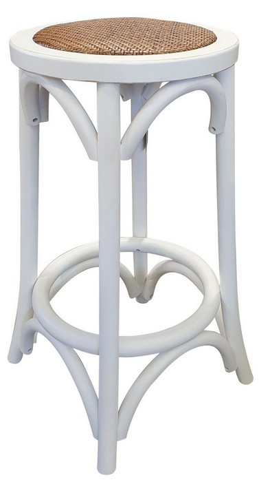 BARSTOOL WHITE ELM WOOD