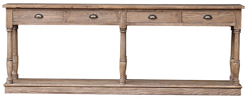 HALL TABLE 4 DRAWERS - OLD ELM