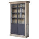 WALL UNIT W/ METAL  DOORS - OLD PINE /    IRON