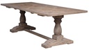 PARQUET ELM DINING TABLE W/ PEDESTAL BASE - OLD ELM