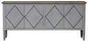 BUFFET 4 DOORS GREY WITH ELM TOP - OLD ELM TOP/OLD PINE
