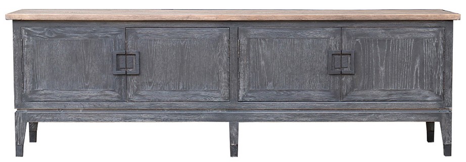 OAK TV CABINET 4 DOORS