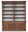 LIBRARY CABINET OLD PINE W/CREAM BACK