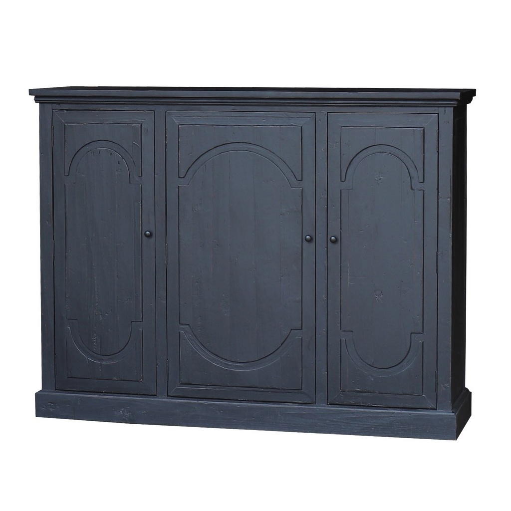 BLACK DISTRESSED SIDEBOARD - OLD PINE