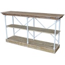 HAMPTON SHELVING UNIT - OLD PINE/WHITE IRON