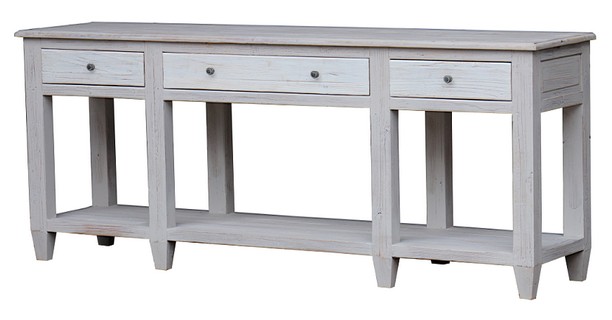 SAND / ANTIQUE WHITE CONSOLE TABLE