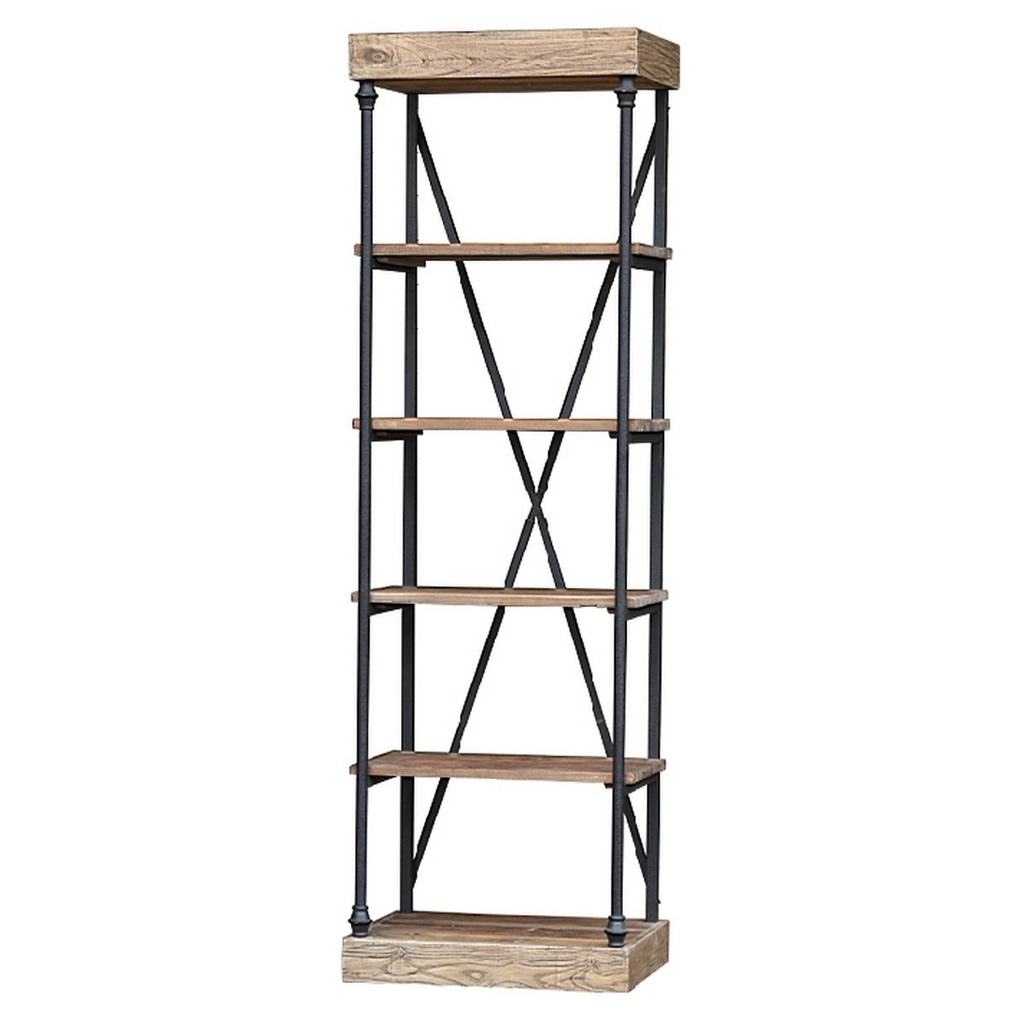 SMALL ELM BOOKCASE - RECLAIMED ELM/IRON