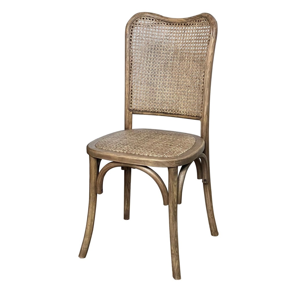 CANE BACK DINING CHAIR - OAK