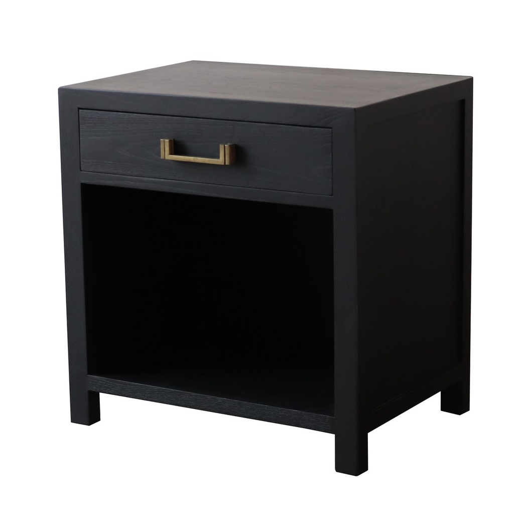 BLACK ELM BEDSIBE TABLE - ELM