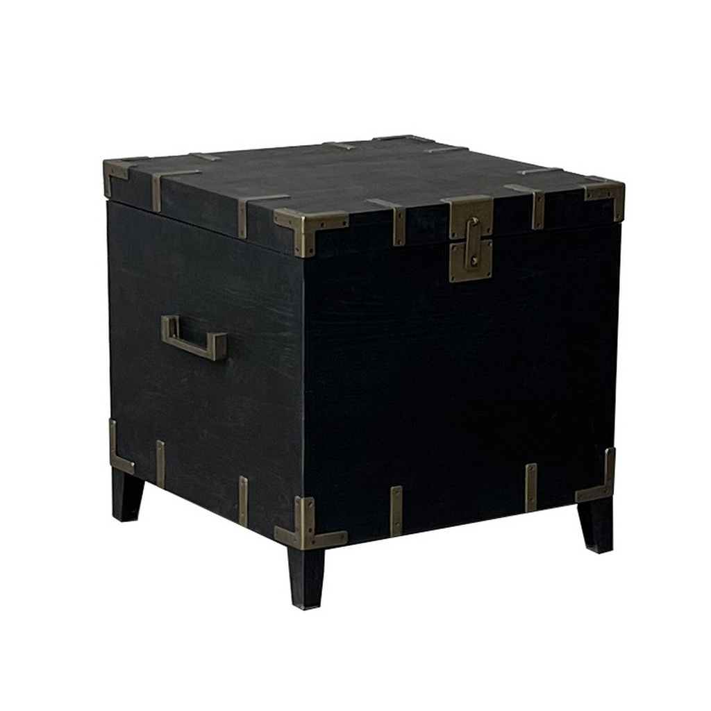HARLEQUIN TRUNK SIDE TABLE - OLD PINE / METAL FITTINGS