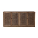 SANTORINI ELM SIDBOARD W/4 RATTAN DOORS